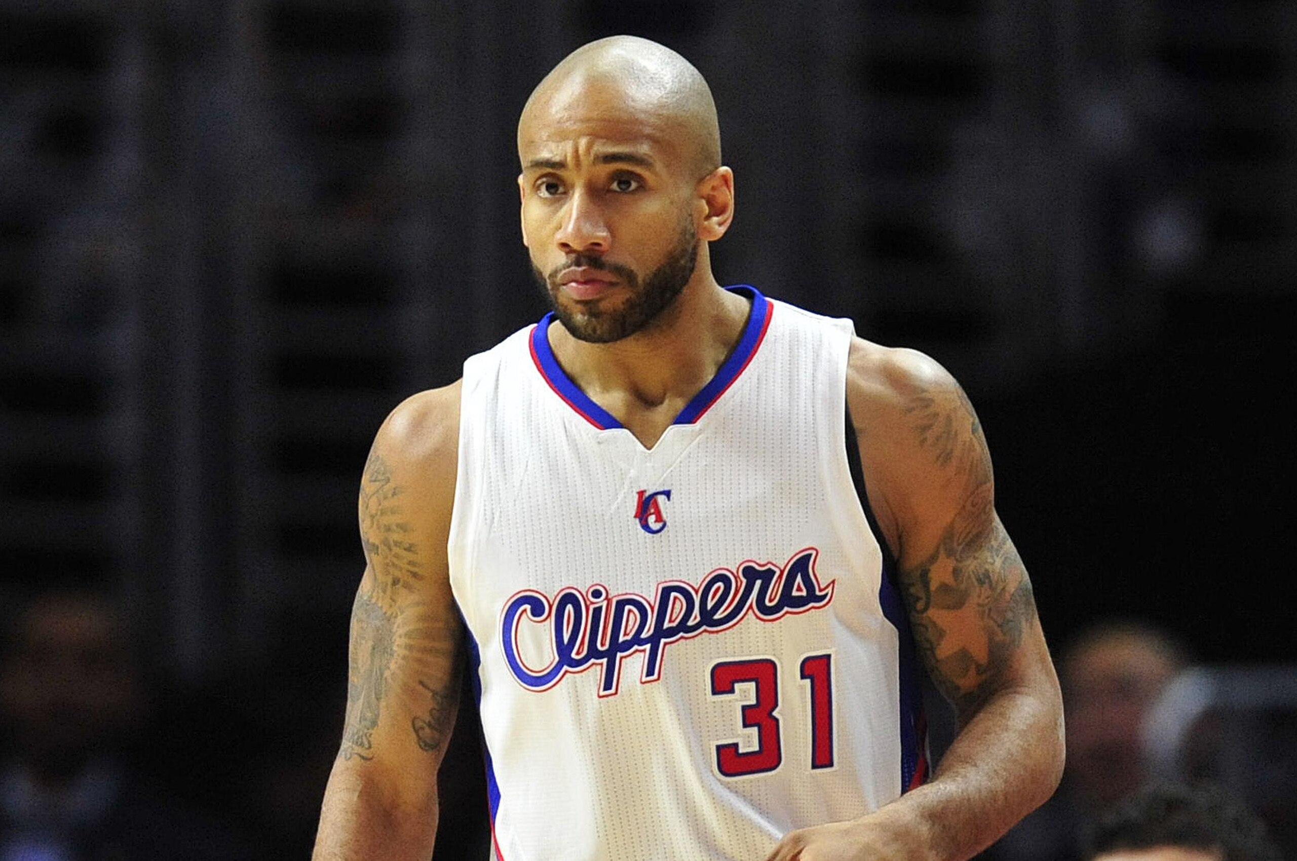 January 16, 2015; Los Angeles, CA, USA; Los Angeles Clippers guard Dahntay Jones (31) against the Cleveland Cavaliers at Staples Center. Mandatory Credit: Gary A. Vasquez-USA TODAY Sports
