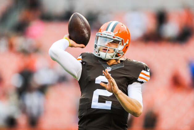 Dec 14, 2014; Cleveland, OH, USA; Cleveland Browns quarterback Johnny Manziel (2) before the game at FirstEnergy Stadium. Mandatory Credit: Ken Blaze-USA TODAY Sports