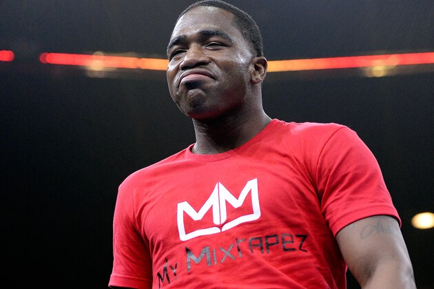 LAS VEGAS, NV - MARCH 07:  Adrien Broner enters the ring prior to a Premier Boxing Champions bout against John Molina Jr. in the MGM Grand Garden Arena on March 7, 2015 in Las Vegas, Nevada.  (Photo by Harry How/Getty Images)