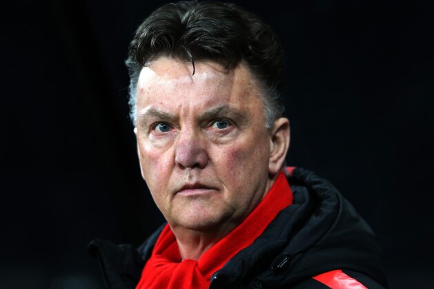 Manchester United's manager Louis Van Gaal awaits the start of their English Premier League soccer match between Newcastle United and Manchester United at St James' Park, Newcastle, England, Wednesday, March, 4, 2015. (AP Photo/Scott Heppell)