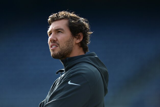 Nov 23, 2014; San Diego, CA, USA; St. Louis Rams quarterback Sam Bradford (8) before the game against the San Diego Chargers at Qualcomm Stadium. Mandatory Credit: Jake Roth-USA TODAY Sports