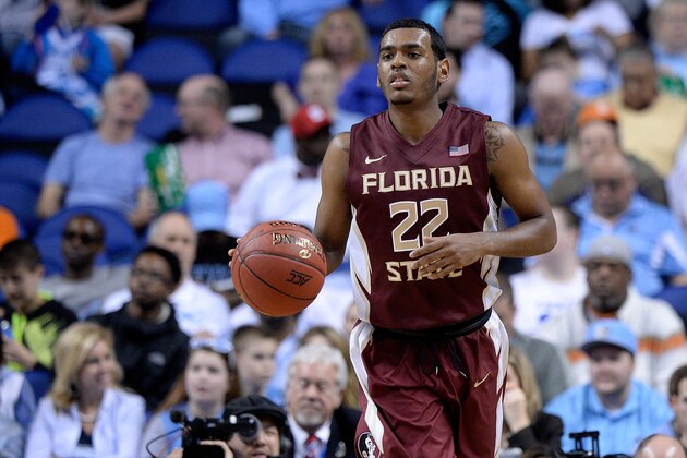GREENSBORO, NC - MARCH 11: Xavier Rathan-Mayes #22 of the Florida State Seminoles moves the ball against the Clemson Tigers during a second round game of the ACC basketball tournament at Greensboro Coliseum on March 11, 2015 in Greensboro, North Carolina. (Photo by Grant Halverson/Getty Images)