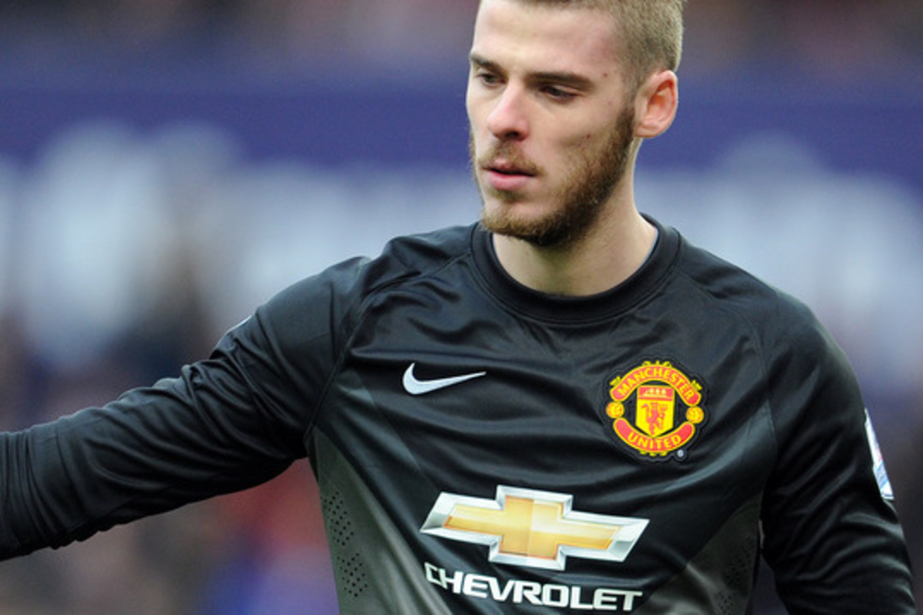 Manchester United's David De Gea during their English Premier League soccer match against Stoke City at the Britannia Stadium in Stoke on Trent, England, Thursday Jan. 1, 2015. (AP Photo/Clint Hughes) Manchester United's David De Gea during their English Premier League soccer match against Stoke City at the Britannia Stadium in Stoke on Trent, England, Thursday Jan. 1, 2015. (AP Photo/Clint Hughes)