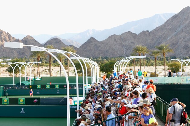 INDIAN WELLS, CA - MARCH 10:  Tennis fans are seen during day two of the BNP Paribas Open tennis at the Indian Wells Tennis Garden on March 10, 2015 in Indian Wells, California.  (Photo by Julian Finney/Getty Images)