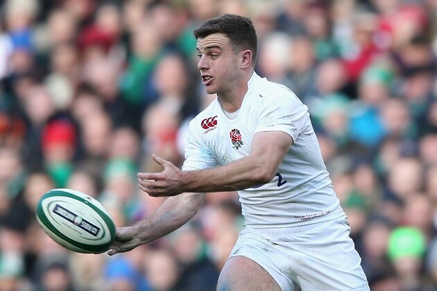 DUBLIN, IRELAND - MARCH 01:  George Ford of England passes the ball during the RBS Six Nations match between Ireland and England at the Aviva Stadium on March 1, 2015 in Dublin, Ireland.  (Photo by David Rogers/Getty Images)