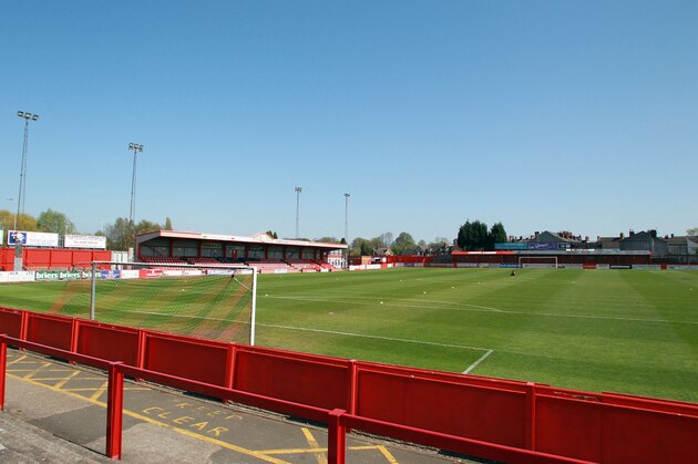 TAMWORTH, ENGLAND - APRIL 9 :   General view ahead of kick off  during the Blue Square Bet Premier League match between Tamworth and Crawley Town at The Lamb Ground on April 9, 2011 in Tamworth, England.  (Photo by Jan Kruger/Getty Images)