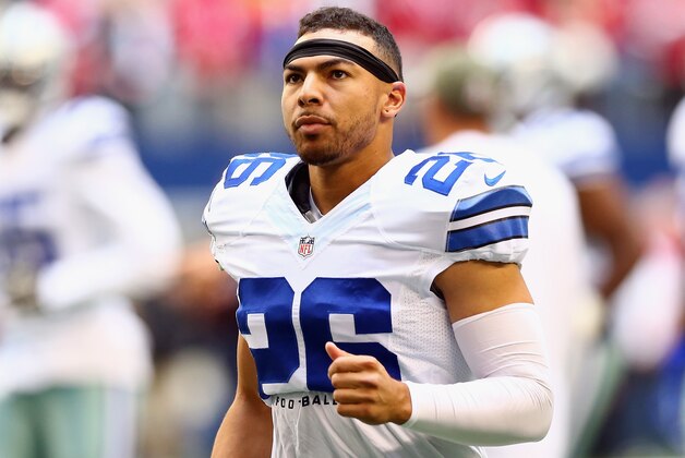 ARLINGTON, TX - NOVEMBER 02:   Sterling Moore #26 of the Dallas Cowboys at AT&T Stadium on November 2, 2014 in Arlington, Texas.  (Photo by Ronald Martinez/Getty Images)