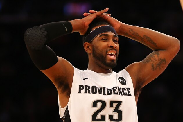 NEW YORK, NY - MARCH 12: LaDontae Henton #23 of the Providence Friars reacts after a foul was called against his team in the first half against the St. John's Red Storm during a quarterfinal game of the Big East basketball tournament at Madison Square Garden on March 12, 2015 in New York City. (Photo by Elsa/Getty Images) NEW YORK, NY - MARCH 12: LaDontae Henton #23 of the Providence Friars reacts after a foul was called against his team in the first half against the St. John's Red Storm during a quarterfinal game of the Big East basketball tournament at Madison Square Garden on March 12, 2015 in New York City. (Photo by Elsa/Getty Images)