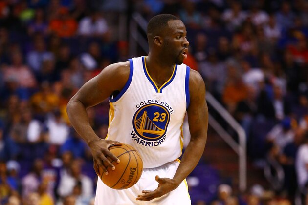 Mar 9, 2015; Phoenix, AZ, USA; Golden State Warriors forward Draymond Green (23) against the Phoenix Suns at US Airways Center. The Warriors defeated the Suns 98-80. Mandatory Credit: Mark J. Rebilas-USA TODAY Sports Mar 9, 2015; Phoenix, AZ, USA; Golden State Warriors forward Draymond Green (23) against the Phoenix Suns at US Airways Center. The Warriors defeated the Suns 98-80. Mandatory Credit: Mark J. Rebilas-USA TODAY Sports