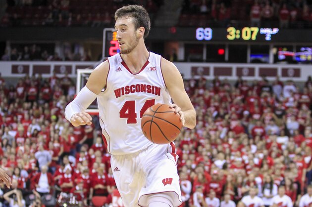 Wisconsin forward Frank Kaminsky against Boise State during the second half of an NCAA college basketball game Saturday, Nov. 22, 2014, in Madison, Wis. (AP Photo/Andy Manis)