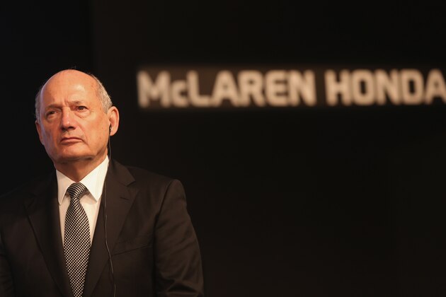 TOKYO, JAPAN - FEBRUARY 10:  McLaren Technology Group Chairman and Chief Executive Officer Ron Dennis speaks during a press conference at the Honda Motor Co. headquarters on February 10, 2015 in Tokyo, Japan. Honda Motor Co., Ltd. held a press conference in the run-up to the Australian Grand Prix of the FIA Formula One World Championship (F1) happening in March 13-15, 2015. McLaren-Honda drivers Fernando Alonso and Jenson Button expressed their enthusiasm for the first race.  (Photo by Chris McGrath/Getty Images for Honda Motor Co.)