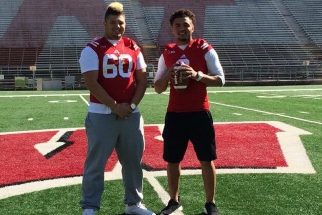 Kare' Lyles, right, and brother Kayden Lyles visited Wisconsin last week. Their father played for the Badgers.