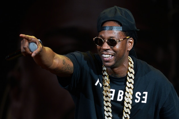 LAS VEGAS, NV - MAY 02:  Rapper 2 Chainz performs during the official weigh-in for WBC welterweight champion Floyd Mayweather Jr. and WBA champion Marcos Maidana at the MGM Grand Garden Arena on May 2, 2014 in Las Vegas, Nevada. Mayweather and Maidana will meet in a WBC/WBA unification fight in Las Vegas on May 3.  (Photo by Ethan Miller/Getty Images)