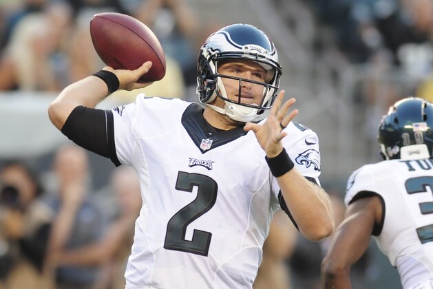 PHILADELPHIA, PA - AUGUST 28: Quarterback Matt Barkley #2 of the Philadelphia Eagles throws the ball in the first quarter of the preseason game against the New York Jets on August 28, 2014 at Lincoln Financial Field in Philadelphia, Pennsylvania. (Photo by Evan Habeeb/Getty Images)