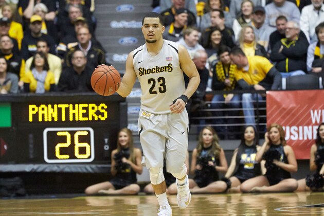 Feb 28, 2015; Wichita, KS, USA; Wichita State Shockers guard Fred VanVleet (23) at Charles Koch Arena. Mandatory Credit: Gary Rohman-USA TODAY Sports