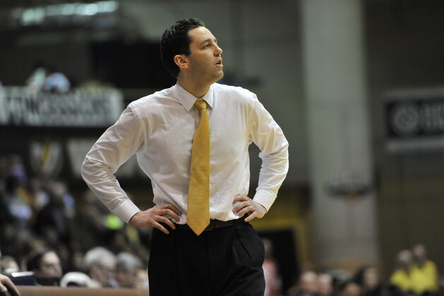 Valparaiso coach Bryce Drew watches his team in an NCAA college basketball game Tuesday March 10, 2015 in Valparaiso, Ind. (AP Photo/Joe Raymond)