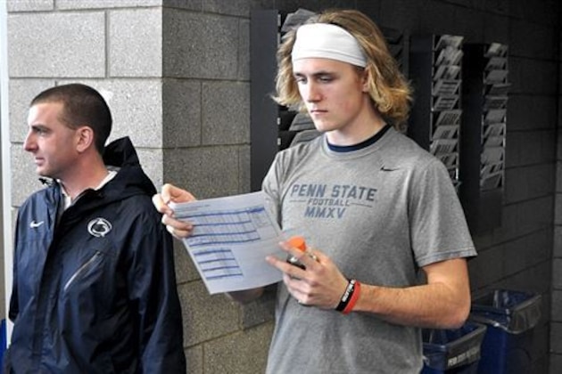 Tommy Stevens takes part in Penn State's strength-and-conditioning program.