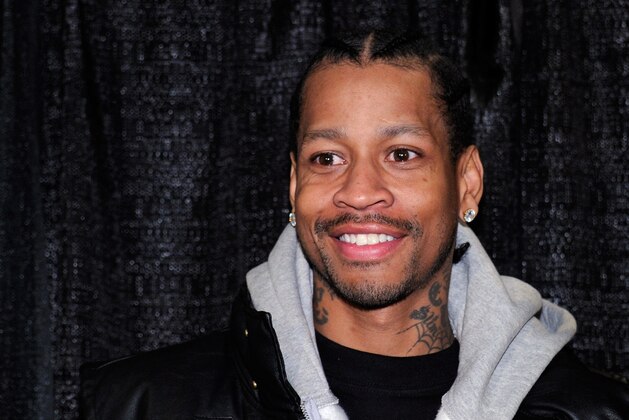 LAS VEGAS, NV - OCTOBER 26:  Basketball player Allen Iverson smiles during a news conference at the Thomas & Mack Center to announce the Las Vegas Superstar Challenge October 26, 2011 in Las Vegas, Nevada. The three-game tournament will take place at the Thomas & Mack Center on November 12 and 13, 2011, and will feature four teams made up of NBA players, former NBA players and rookies. Iverson will serve as a captain for one of the teams.  (Photo by Ethan Miller/Getty Images)