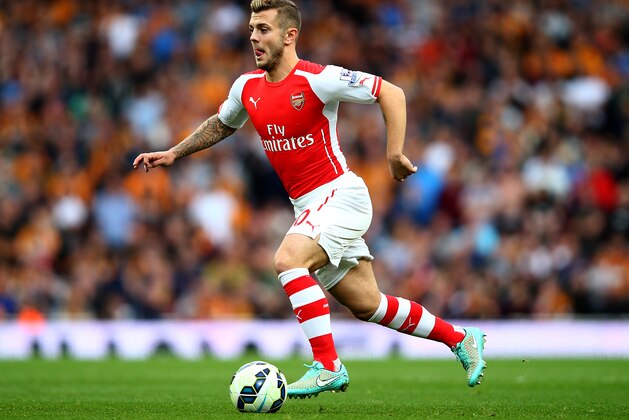 LONDON, ENGLAND - OCTOBER 18:  Jack Wilshere of Arsenal in action during the Barclays Premier League match between Arsenal and Hull City at Emirates Stadium on October 18, 2014 in London, England.  (Photo by Clive Rose/Getty Images)
