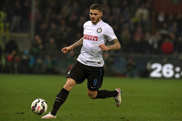 GENOA, ITALY - MARCH 22:  Mauro Icardi of Internazionale Milano in action during the Serie A match between UC Sampdoria and FC Internazionale Milano at Stadio Luigi Ferraris on March 22, 2015 in Genoa, Italy.  (Photo by Tullio M. Puglia/Getty Images)