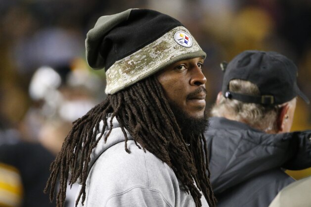 Pittsburgh Steelers'  Jarvis Jones stands on the sideline during the second half of an NFL football game against the Baltimore Ravens, Sunday, Nov. 2, 2014, in Pittsburgh. (AP Photo/Gene J. Puskar)