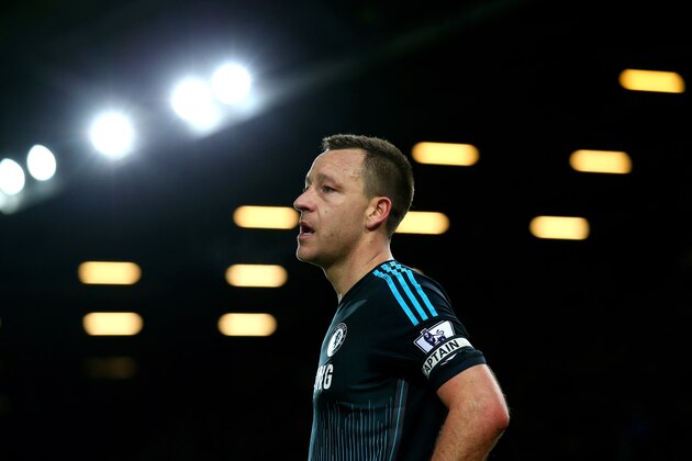 LONDON, ENGLAND - MARCH 04:  John Terry of Chelsea looks on during the Barclays Premier League match between West Ham and Chelsea at the Boleyn Ground on March 4, 2015 in London, England.  (Photo by Clive Rose/Getty Images)