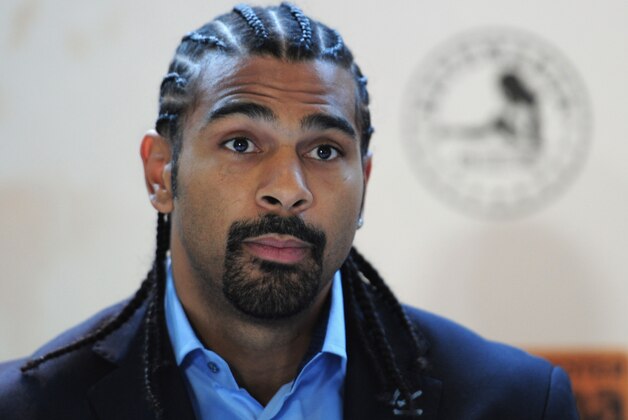 LONDON, ENGLAND - JULY 11:  British heavyweight boxer David Haye speaks during a press conference to announce his upcoming title fight against Tyson Fury on July 11, 2013 in London, England.  (Photo by Shaun Botterill/Getty Images)