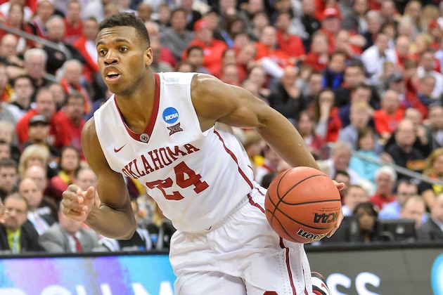COLUMBUS, OH - MARCH 22:  Buddy Hield #24 of the Oklahoma Sooners controls the ball against the Dayton Flyers during the third round of the 2015 NCAA Men's Basketball Tournament on March 22, 2015 at Nationwide Arena in Columbus, Ohio.  (Photo by Jamie Sabau/Getty Images)