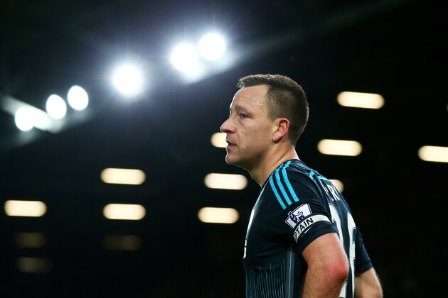 LONDON, ENGLAND - MARCH 04:  John Terry of Chelsea looks on during the Barclays Premier League match between West Ham and Chelsea at the Boleyn Ground on March 4, 2015 in London, England.  (Photo by Clive Rose/Getty Images)