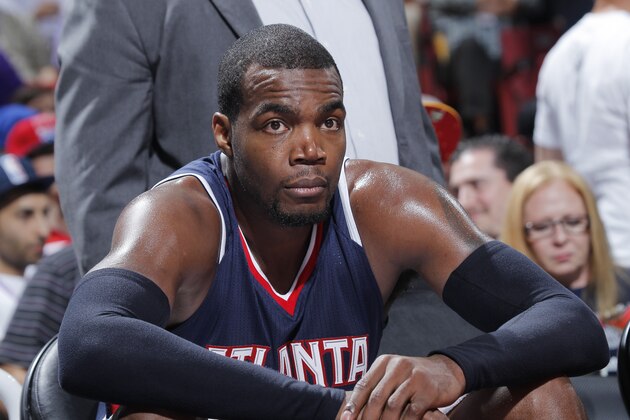 SACRAMENTO, CA - MARCH 16: Paul Millsap #4 of the Atlanta Hawks looks on during the game against the Sacramento Kings on March 16, 2015 at Sleep Train Arena in Sacramento, California. NOTE TO USER: User expressly acknowledges and agrees that, by downloading and or using this photograph, User is consenting to the terms and conditions of the Getty Images Agreement. Mandatory Copyright Notice: Copyright 2015 NBAE (Photo by Rocky Widner/NBAE via Getty Images)