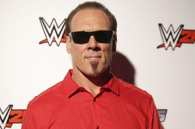 Iconic competitor Sting attends the WWE 2K15 SummerSlam Confidential Panel at Club Nokia, on Saturday, August 16, 2014 in Los Angeles. (Photo by Todd Williamson/Invision for 2K/AP Images)