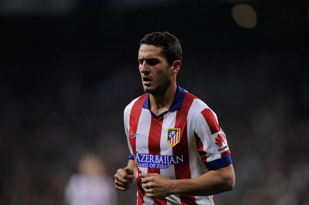 MADRID, SPAIN - JANUARY 15:  Koke of Atletico de Madrid looks on during the Copa del Rey Round of 16, Second leg match between Real Madrid and Atletico de Madrid at Estadio Santiago Bernabeu on January 15, 2015 in Madrid, Spain.  (Photo by Denis Doyle/Getty Images)