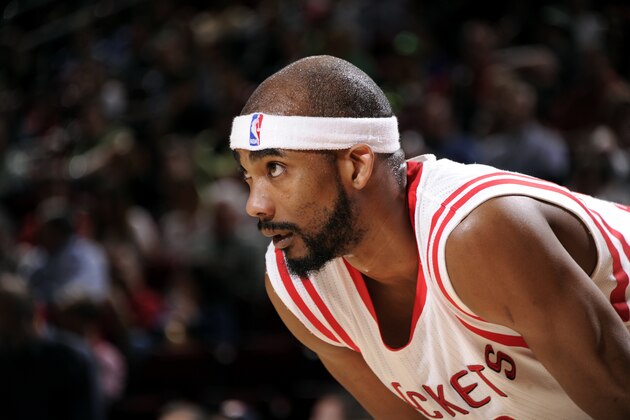 HOUSTON, TX - MARCH 17: Corey Brewer #33 of the Houston Rockets stands on the court during a game against the Orlando Magic on March 17, 2015 at the Toyota Center in Houston, Texas. NOTE TO USER: User expressly acknowledges and agrees that, by downloading and or using this photograph, User is consenting to the terms and conditions of the Getty Images License Agreement. Mandatory Copyright Notice: Copyright 2015 NBAE (Photo by Bill Baptist/NBAE via Getty Images)