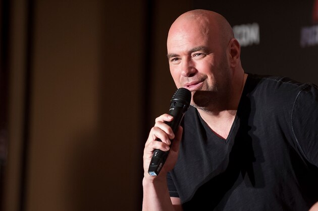 HONG KONG - AUGUST 20:  UFC President Dana White at a Q&A session during the Macao UFC Fight Night Press Conference at the Four Season Hotel on August 20, 2014 in Hong Kong.  (Photo by Anthony Kwan/Getty Images)