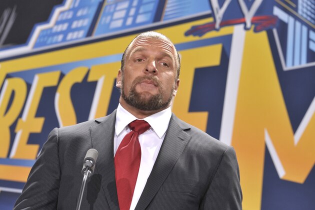 EAST RUTHERFORD, NJ - FEBRUARY 16: Triple H attends a press conference to announce a major international event at MetLife Stadium on February 16, 2012 in East Rutherford, New Jersey. (Photo by Michael N. Todaro/Getty Images)