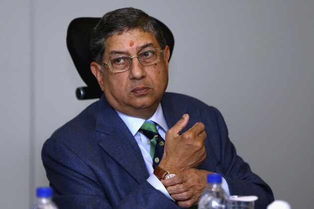 DUBAI, UNITED ARAB EMIRATES - JANUARY 28:  Narayanaswami Srinivasan, ICC Chairman attends the ICC Board Meeting at the ICC headquarters  on January 28, 2015 in Dubai, United Arab Emirates.  (Photo by Francois Nel/Getty Images)