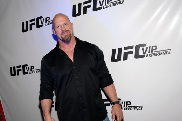 LAS VEGAS, NV - FEBRUARY 22:  Actor and WWE personality 'Stone Cold' Steve Austin attends the UFC 170 event at the Mandalay Bay Events Center on February 22, 2014 in Las Vegas, Nevada.  (Photo by Ethan Miller/Getty Images)