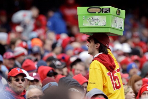 PHILADELPHIA, PA - APRIL 01: A vendor sells beer  during opening day at Citizens Bank Park between the Philadelphia Phillies and the Houston Astros on April 1, 2011 in Philadelphia, Pennsylvania.  (Photo by Rob Carr/Getty Images)
