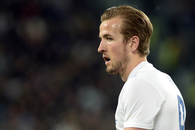 England’s Harry Kane reacts during the international friendly soccer match between Italy and England, at the Juventus stadium in Turin, Italy, Tuesday, March 31, 2015. (AP Photo/Massimo Pinca)