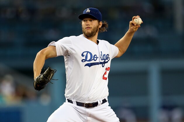 LOS ANGELES, CA - AUGUST 21:  Clayton Kershaw #22 of the Los Angeles Dodgers throws a pitch against the San Diego Padres at Dodger Stadium on August 21, 2014 in Los Angeles, California.  (Photo by Stephen Dunn/Getty Images)