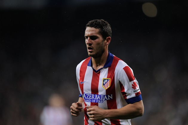MADRID, SPAIN - JANUARY 15:  Koke of Atletico de Madrid looks on during the Copa del Rey Round of 16, Second leg match between Real Madrid and Atletico de Madrid at Estadio Santiago Bernabeu on January 15, 2015 in Madrid, Spain.  (Photo by Denis Doyle/Getty Images)