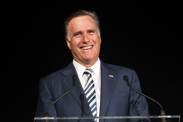 IMGAE DISTRIBUTED FOR FOR BRIGHAM AND WOMEN'S HOSPITAL - MItt Romney speaks at an event unveiling the Brigham and Women's Hospital Ann Romney Center for Neurological Diseases, a new global initiative to accelerate treatments and cures for neurological diseases during a launch event on Tuesday, Oct. 14, 2014 in Boston, Massachusetts. (Aynsley Floyd/AP Images for Brigham and Women's Hospital)