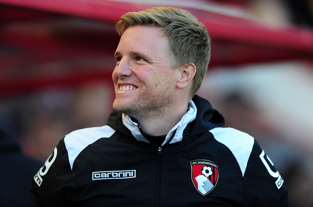 BOURNEMOUTH, ENGLAND - APRIL 06:  Eddie Howe, Manager of AFC Bournemouth looks on during the Sky Bet Championship match between AFC Bournemouth and Birmingham City at Goldsands Stadium on April 6, 2015 in Bournemouth, England.  (Photo by Dan Mullan/Getty Images)
