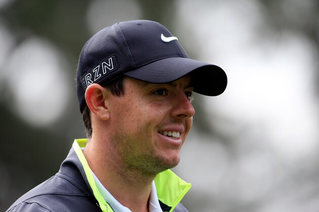 AUGUSTA, GA - APRIL 06:  Rory McIlroy of Northern Ireland smiles during a practice round prior to the start of the 2015 Masters Tournament at Augusta National Golf Club on April 6, 2015 in Augusta, Georgia.  (Photo by Jamie Squire/Getty Images)