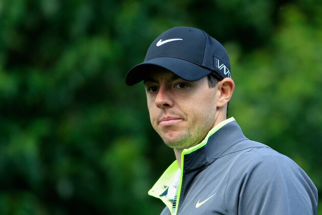 AUGUSTA, GA - APRIL 06:  Rory McIlroy of Northern Ireland look on during a practice round prior to the start of the 2015 Masters Tournament at Augusta National Golf Club on April 6, 2015 in Augusta, Georgia.  (Photo by Jamie Squire/Getty Images)