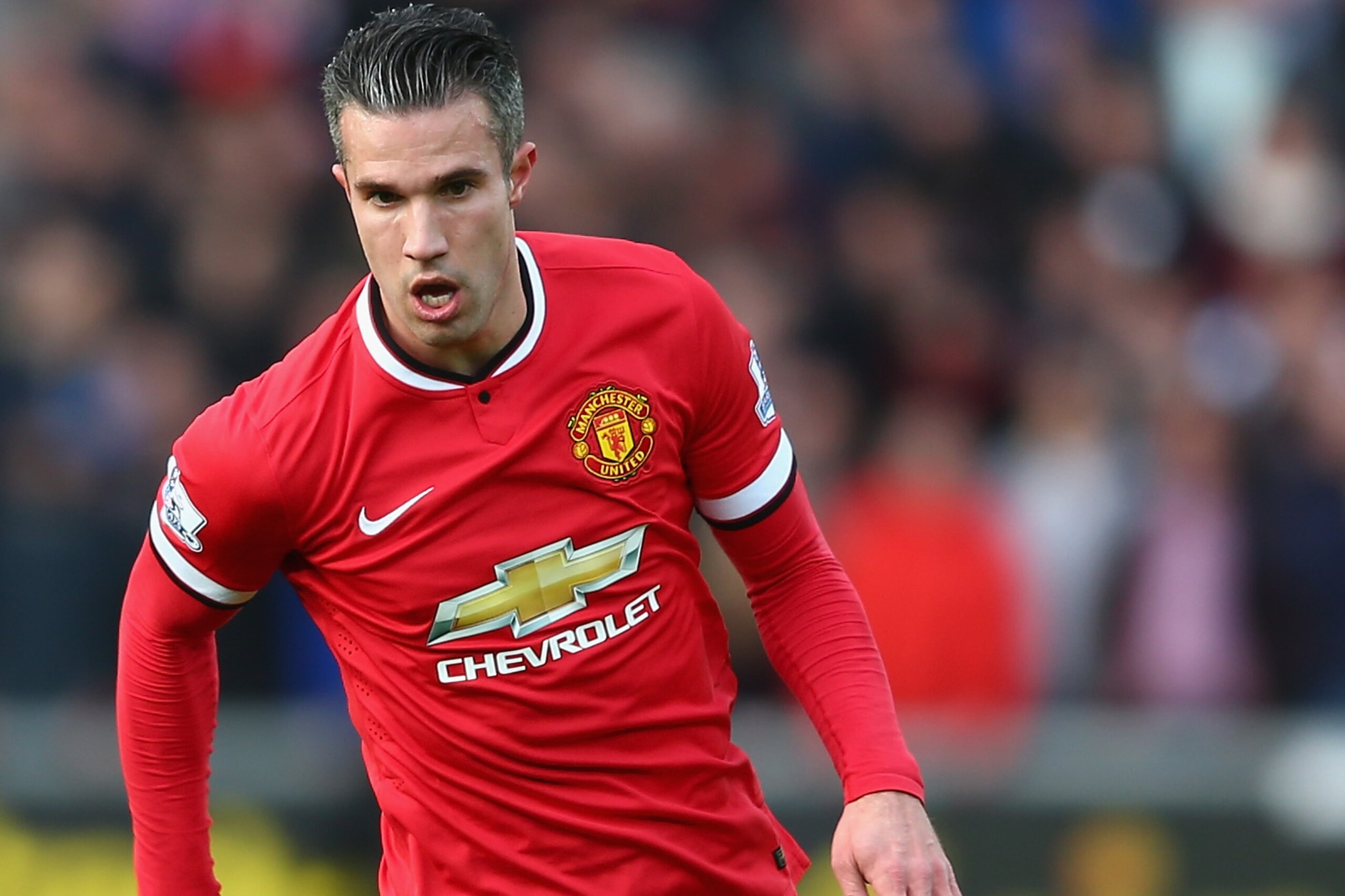 SWANSEA, WALES - FEBRUARY 21:  Robin van Persie of Manchester United during the Barclays Premier League match between Swansea City and Manchester United at Liberty Stadium on February 21, 2015 in Swansea, Wales.  (Photo by Michael Steele/Getty Images)