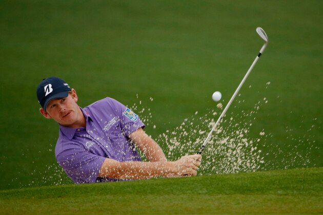 AUGUSTA, GA - APRIL 07:  Brandt Snedeker of the United States plays a bunker shot during a practice round prior to the start of the 2015 Masters Tournament at Augusta National Golf Club on April 7, 2015 in Augusta, Georgia.  (Photo by Ezra Shaw/Getty Images)