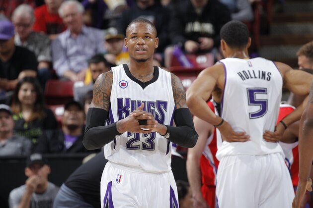 SACRAMENTO, CA - MARCH 18: Ben McLemore #23 of the Sacramento Kings looks on during the game against the Los Angeles Clippers on March 18, 2015 at Sleep Train Arena in Sacramento, California. NOTE TO USER: User expressly acknowledges and agrees that, by downloading and or using this photograph, User is consenting to the terms and conditions of the Getty Images Agreement. Mandatory Copyright Notice: Copyright 2015 NBAE (Photo by Rocky Widner/NBAE via Getty Images)