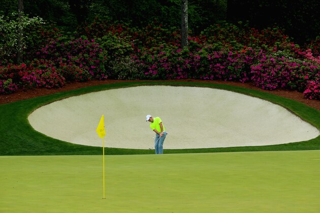 AUGUSTA, GA - APRIL 07:  Rory McIlroy of Northern Ireland waits on a green during a practice round prior to the start of the 2015 Masters Tournament at Augusta National Golf Club on April 7, 2015 in Augusta, Georgia.  (Photo by Andrew Redington/Getty Images)