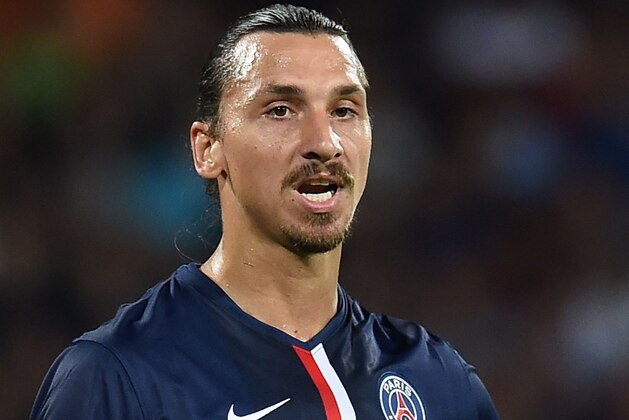 NAPLES, ITALY - AUGUST 11:  Zlatan Ibrahimovic of Paris Saint Germain in action during the pre-season friendly match between SSC Napoli and Paris Saint-Germain FC at Stadio San Paolo on August 11, 2014 in Naples, Italy.  (Photo by Giuseppe Bellini/Getty Images)